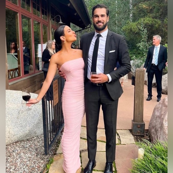 HOUSE OF CB 'Sofia' Fairy Pink Mesh Maxi Dress NWOT - Picture 8 of 15